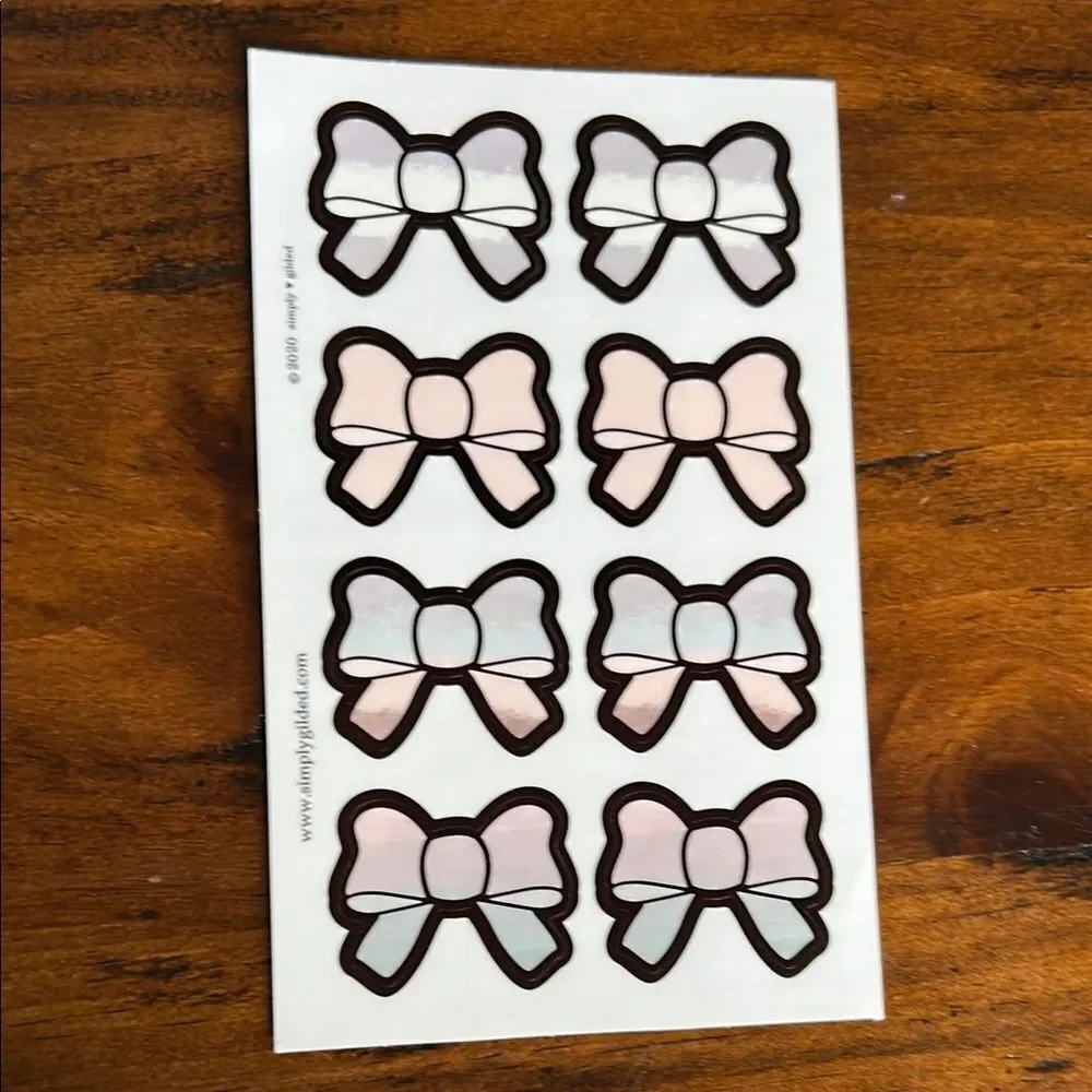 Simply Gilded Assorted Bow Stickers bundle of 5 sheets NEW